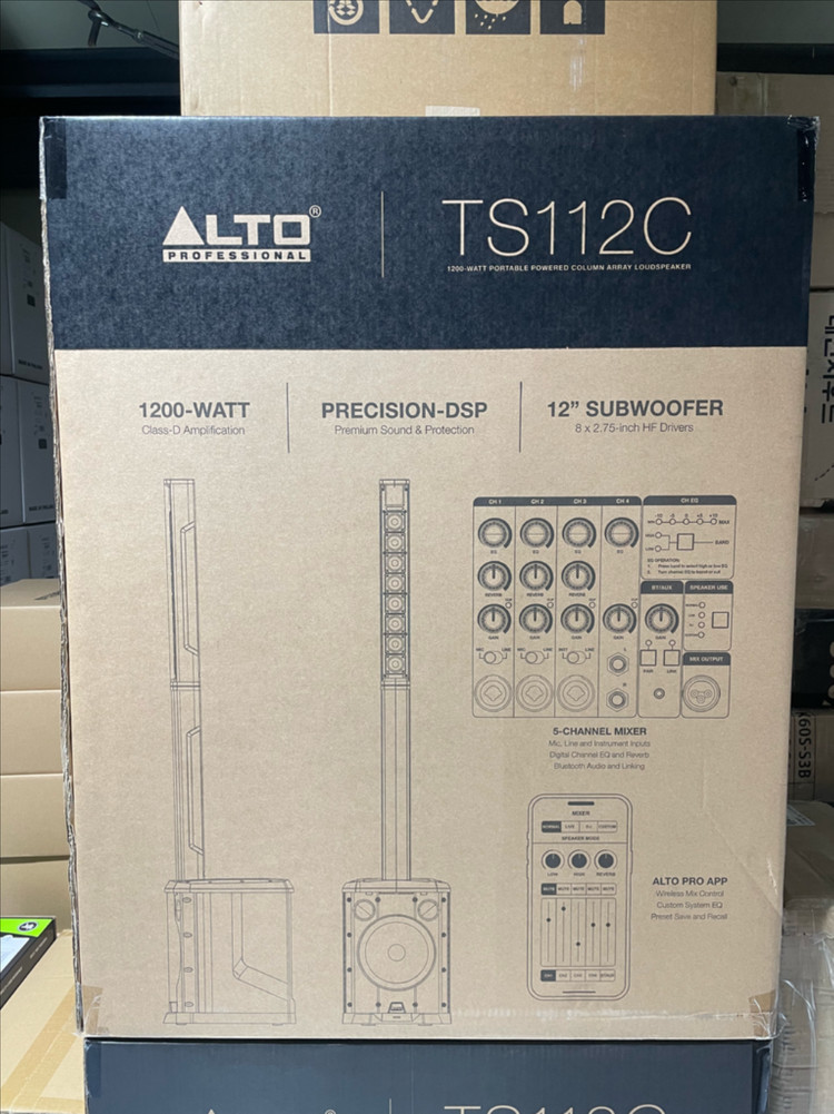 ALTO TS112C 파워드 컬럼 어레이 스피커입니다. 이미지