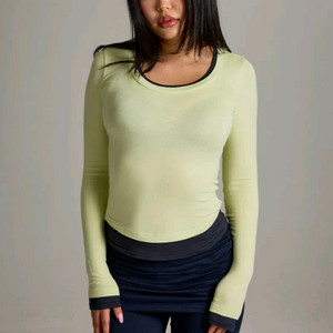 쿨시스 레이어드 탑 CS SOFT LAYERED TOP-067 LIME 이미지