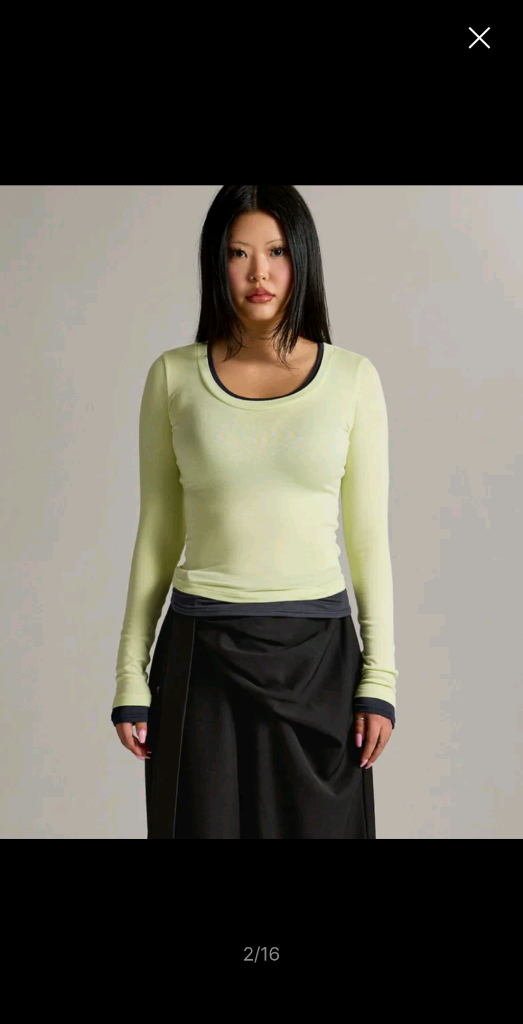 쿨시스 레이어드 탑 CS SOFT LAYERED TOP-067 LIME 이미지