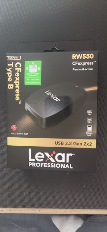 (혜솔정품/상태최상) 렉사 CFexpress Type B 512GB 실버 + RW550 전용 리더기 세트 판매 이미지