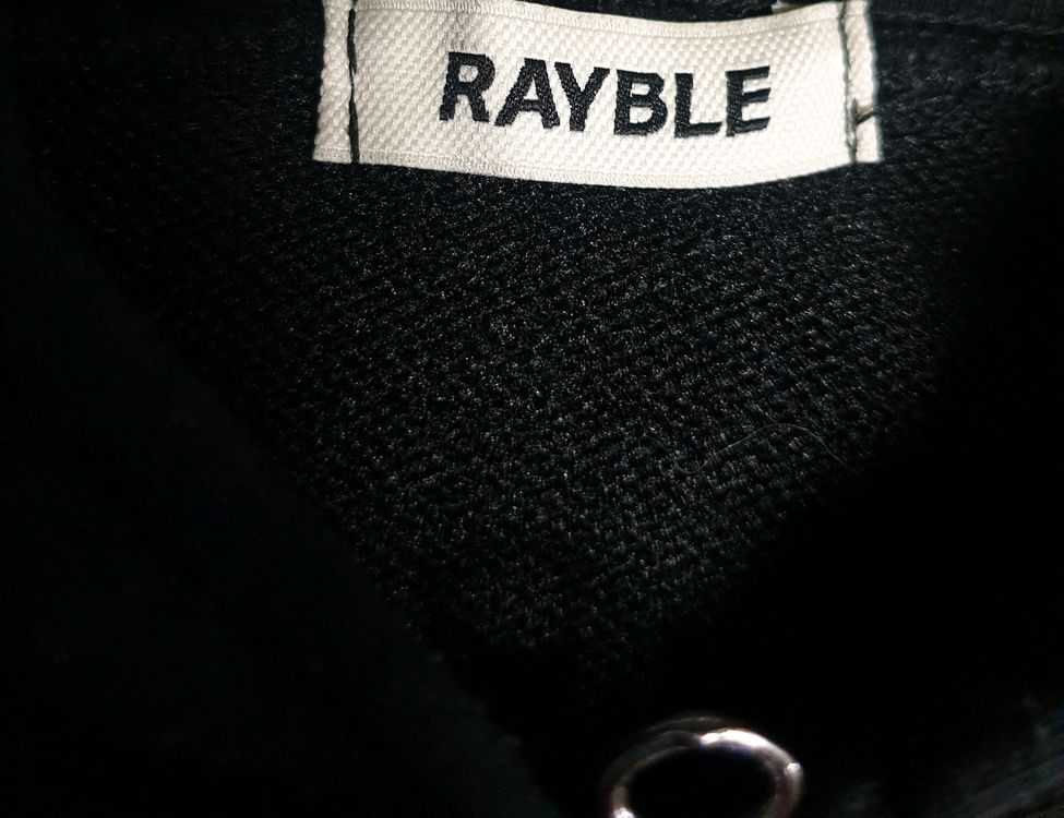 RAYBLE 성조기 빅프린팅 2WAY 크롭 후드집업 블랙 (F) 이미지