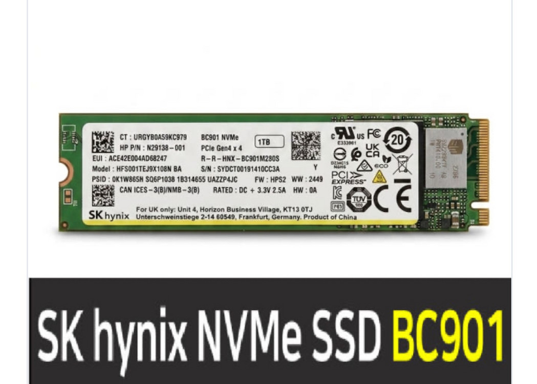 Sk하이닉스 NVMe M.2 SSD 1TB 벌크 나사미포함 이미지