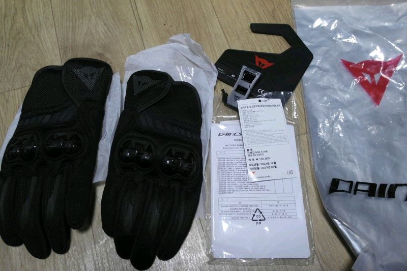 [신품] 다이네즈 MIG 3 AIR TEX GLOVES 숏장갑 XS~S -검정- 이미지