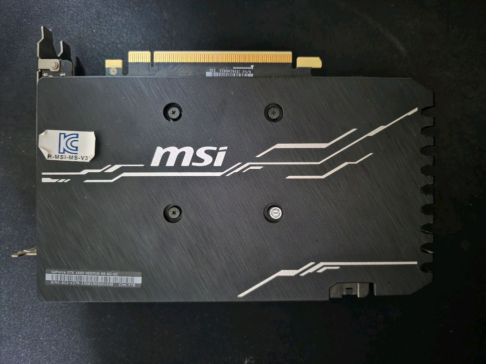 MSI GTX 1660 벤투스 XS OC 6GB 지포스 그래픽카드 이미지