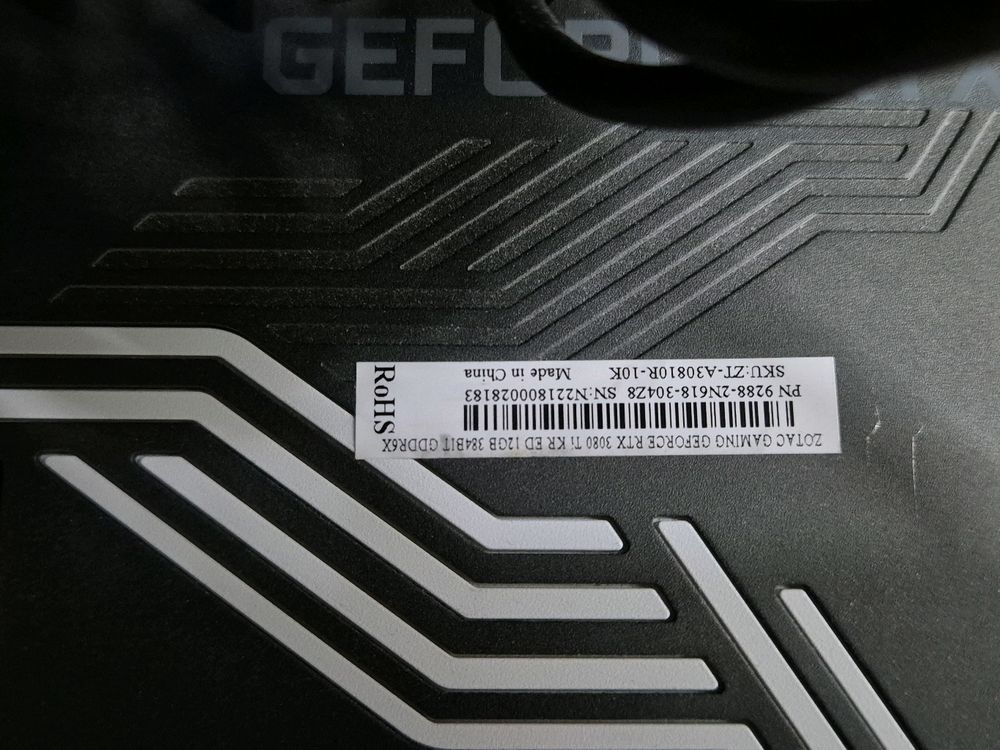 조탁 RTX 3080 Ti 게이밍 12GB 그래픽카드 팝니다 이미지