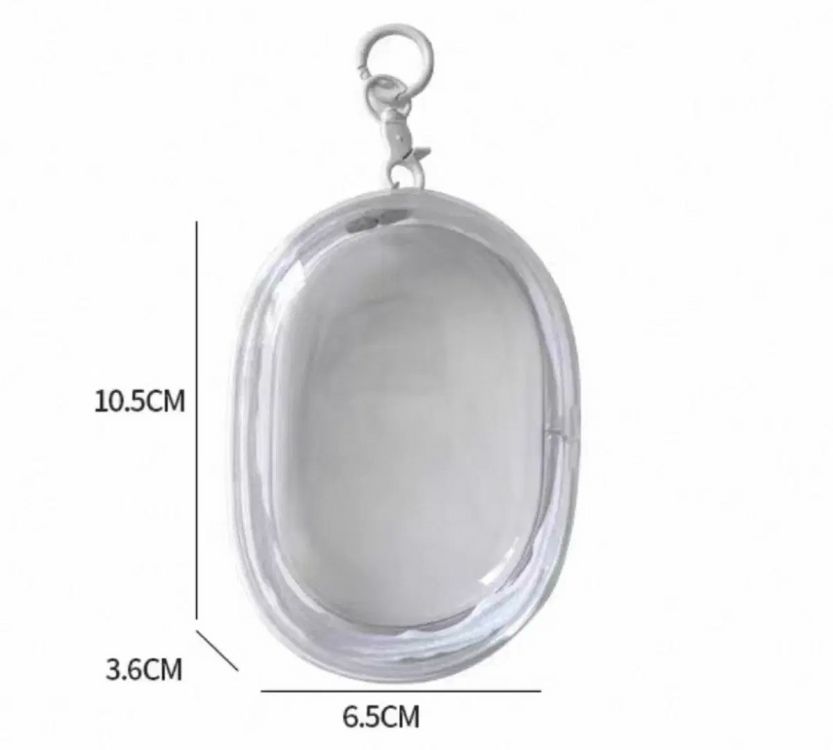10cm PVC 미니 투명 가챠 파우치 키링 (새상품) 이미지