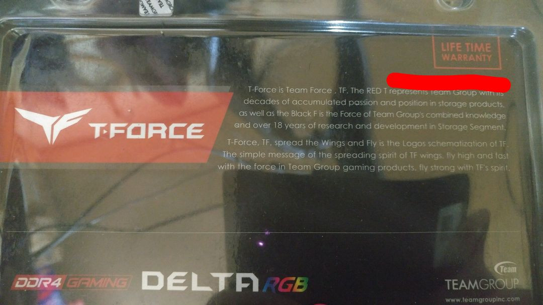 DDR4 32g 64g)팀그룹 T-Force DDR4 64GB(32gx2) 3600MHz (RGB블랙)(단순개봉) 이미지