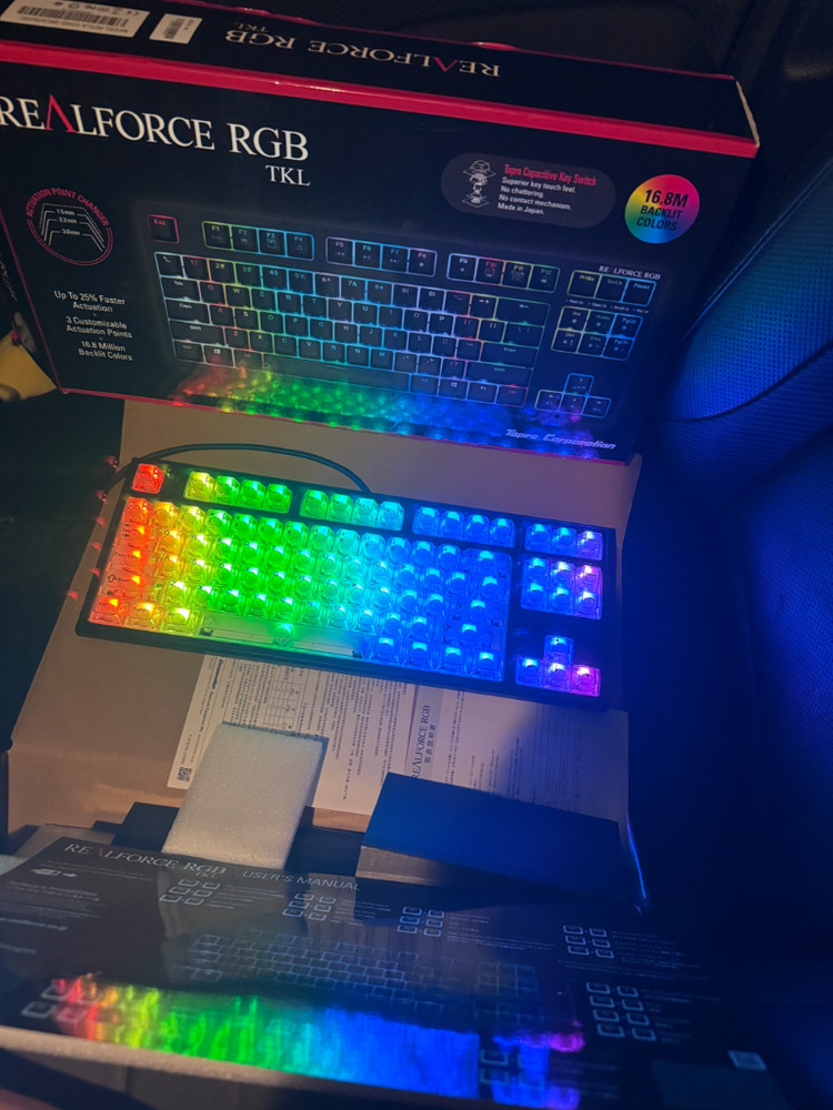 갖다드림 풀윤활 풀박스 리얼포스 RGB 커스텀 키보드 게이밍 이미지