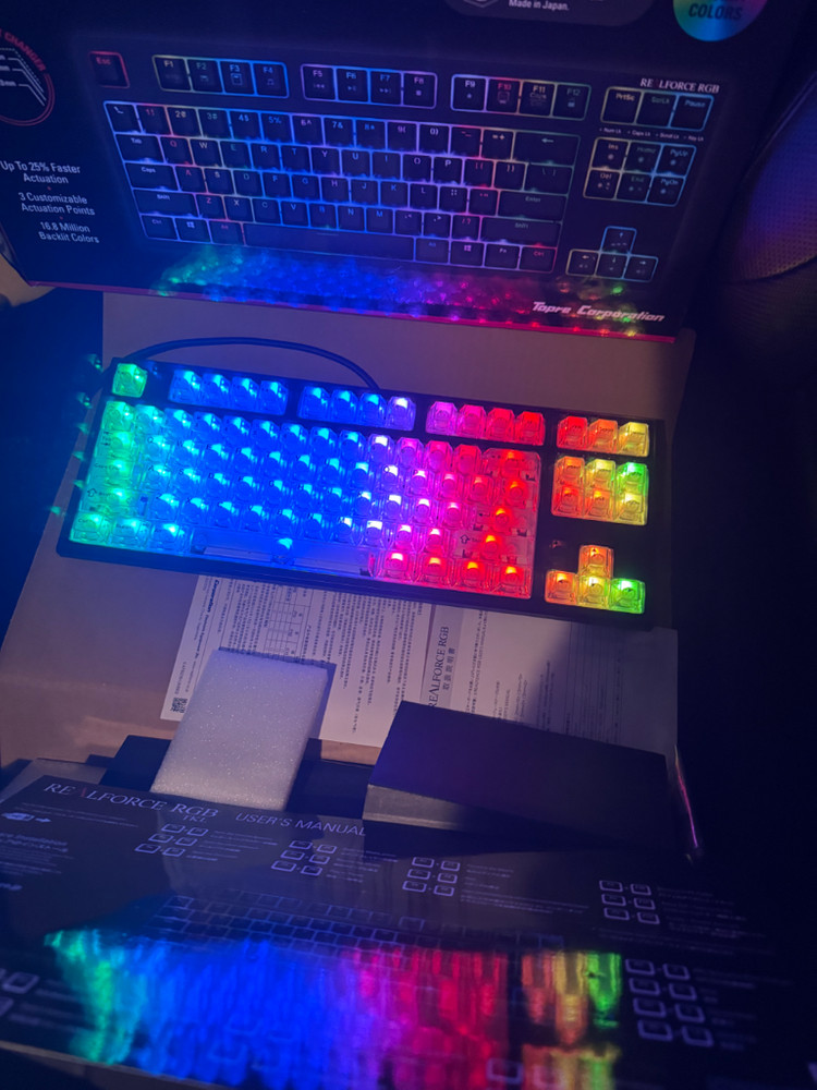 갖다드림 풀윤활 풀박스 리얼포스 RGB 커스텀 키보드 게이밍 이미지