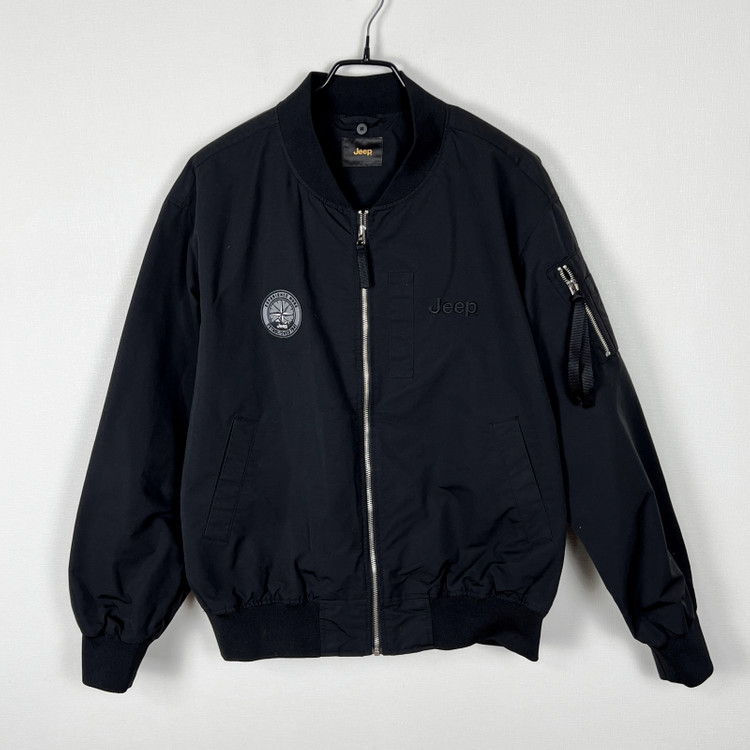 지프 블랙 바람막이 봄버 자켓 항공 점퍼 남L XL 라덴 빈티지 이미지