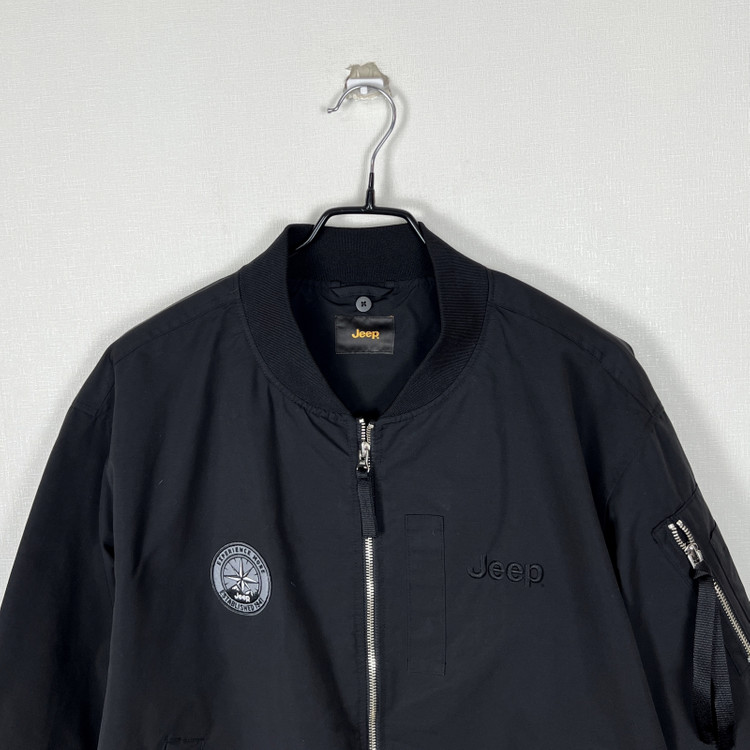 지프 블랙 바람막이 봄버 자켓 항공 점퍼 남L XL 라덴 빈티지 이미지