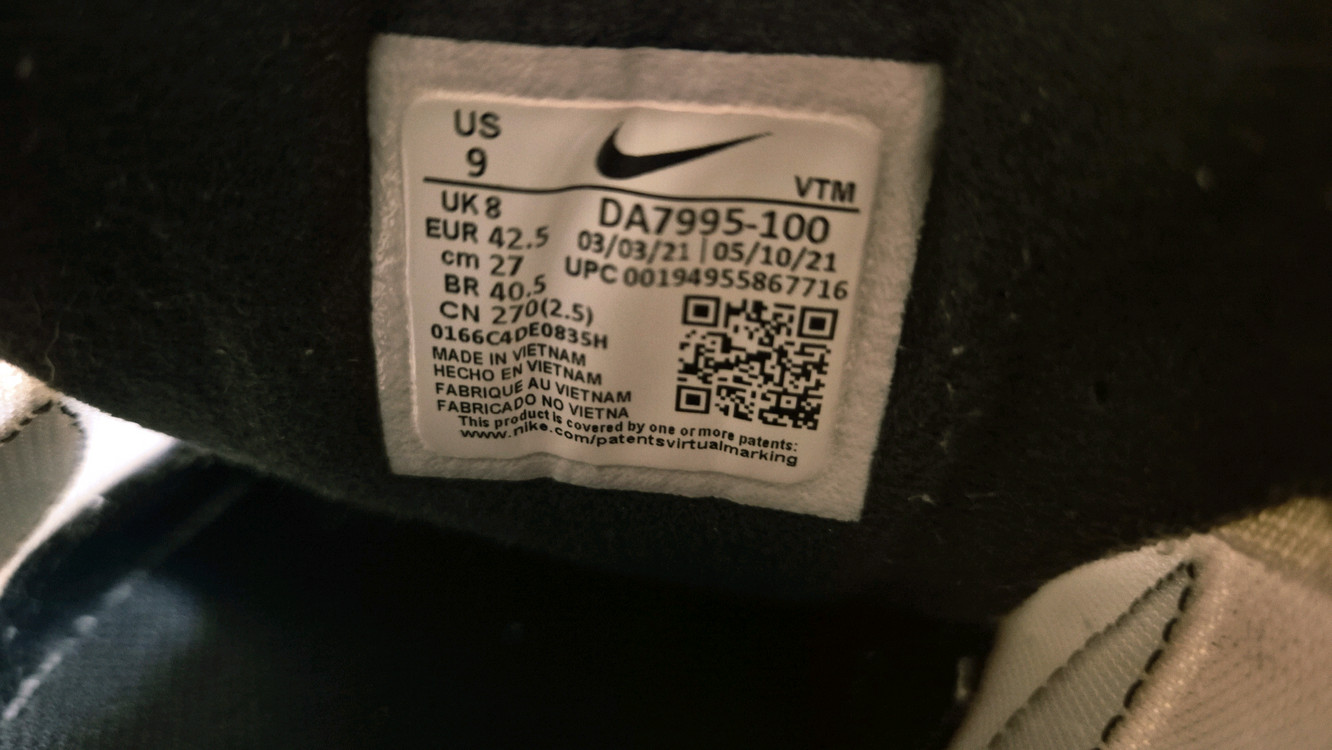 나이키 와플원 서밋화이트 스니커즈 신발 270mm 이미지