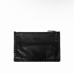 발렌티노 여성 락스터드 롤링 레더 클러치백 블랙 LW2P0269VQ1 이미지