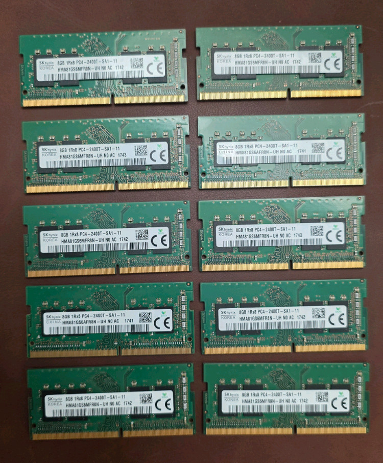 노트북 하이닉스 DDR4 2400T 8GB 메모리 10개 이미지