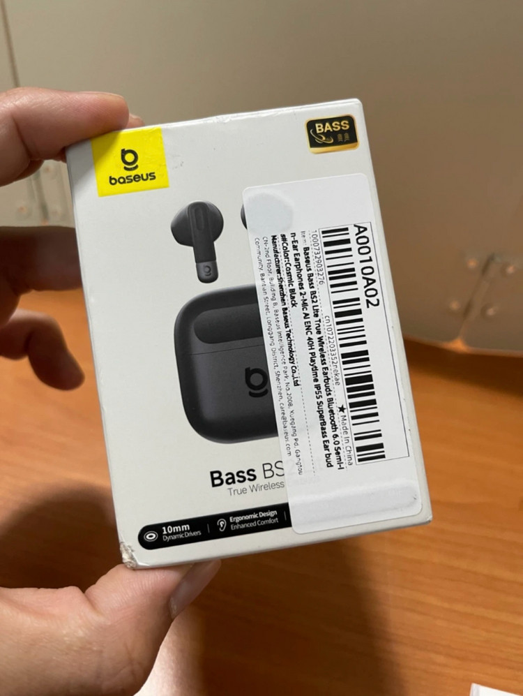 Baseus 베이스어스 Bass BS2 Lite 무선이어폰 블랙 이미지