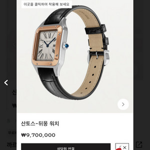 까르띠에 산토스 뒤몽 콤비 이미지