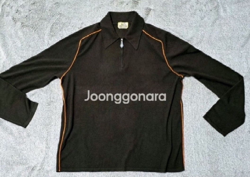 (가격인하) 정품 에르메스 캐시미어 하프집업 니트 Large HERMES CASHMERE KNIT 이미지