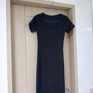 (새상품) 블랙 슬림 롱원피스 딱붙핏원피스 타이트 이미지