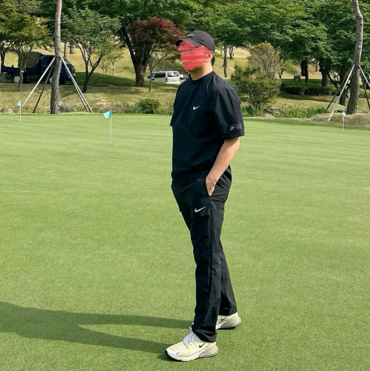 나이키 남성 골프 세트 우븐 트레이닝 반팔티 팬츠 이미지