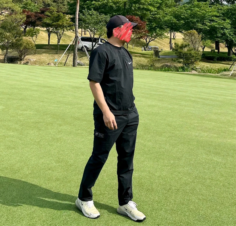 나이키 남성 골프 세트 우븐 트레이닝 반팔티 팬츠 이미지