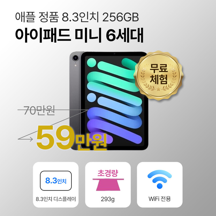 애플 아이패드 미니 6세대 64GB/256GB 이미지