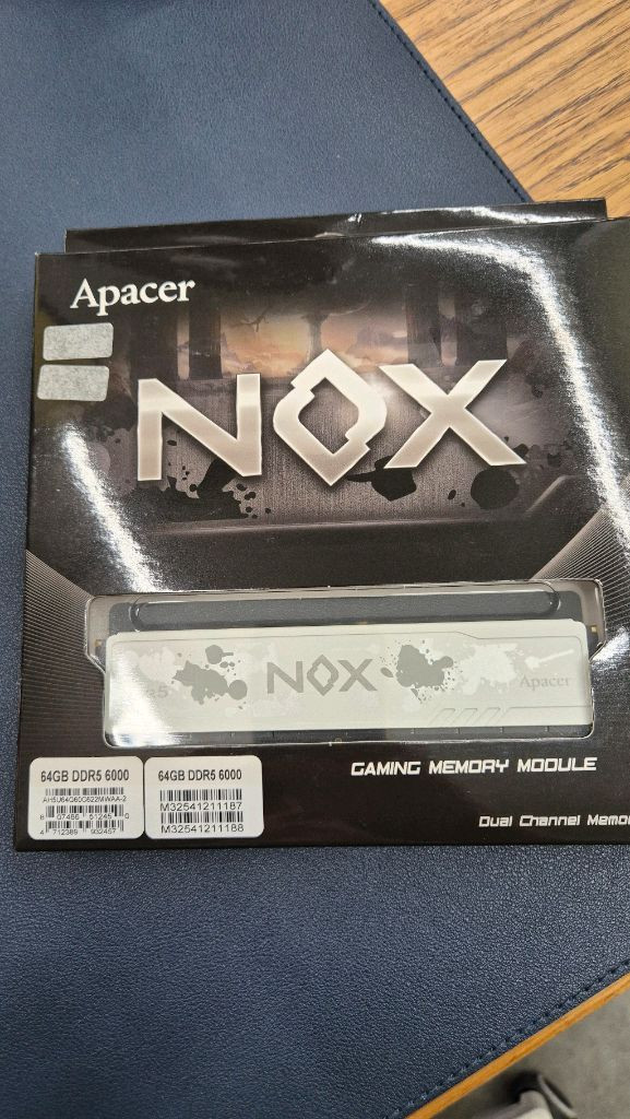 APACER NOX DDR5 6000 32GB x 2 총 64GB 이미지