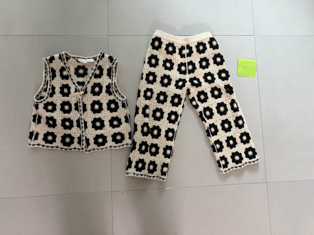 자라 크로셰 베스트 5-6y, 팬츠4y( 선세탁만 한 새상품) 이미지