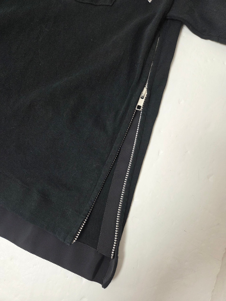 사카이 포켓 자수 반팔 티셔츠 블랙(S) 이미지