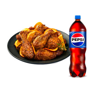 오븐에빠진닭 조청 오렌지치킨 + 콜라 이미지