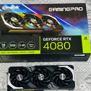 이엠텍 4080 GAMINGPRO OC D6X 16GB / 공식리퍼 교환품 / 박스+젠더 / 정상작동 이미지