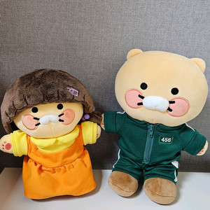오징어게임 춘식이 관절 인형 코스튬 옷입히기 세트 트레이닝복 운동복 이미지