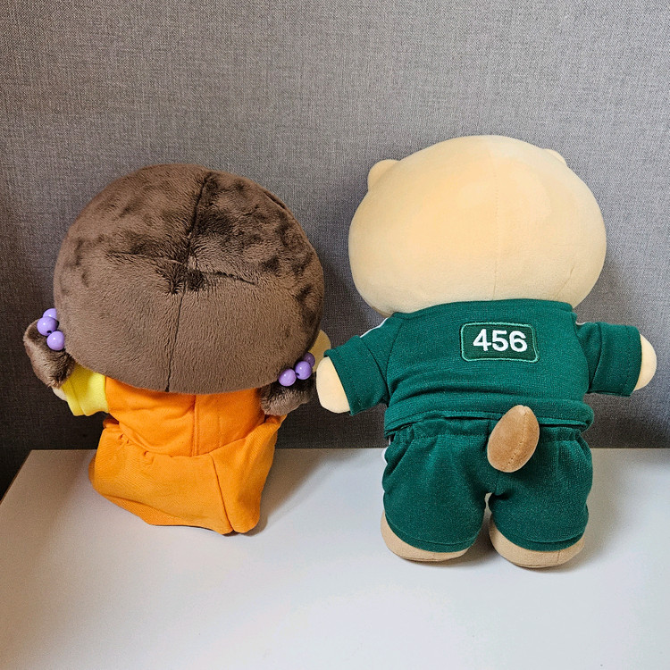 오징어게임 춘식이 관절 인형 코스튬 옷입히기 세트 트레이닝복 운동복 이미지