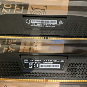 커세어 벤젼스 DDR5 32GB 2개 총 64기가 6000MHz 이미지