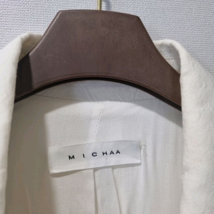 미샤 MICHAA 린넨 혼방 화이트 자켓 이미지
