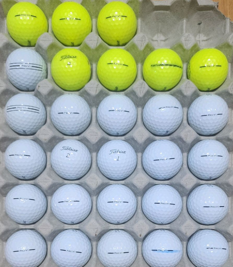 신형 타이틀리스트 PROV1 A급 로스트볼 골프공 78알 이미지