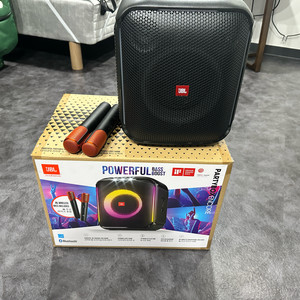 S급/풀박스] JBL 파티박스 앙코르 (무선마이크 2개 포함)판매합니다 이미지