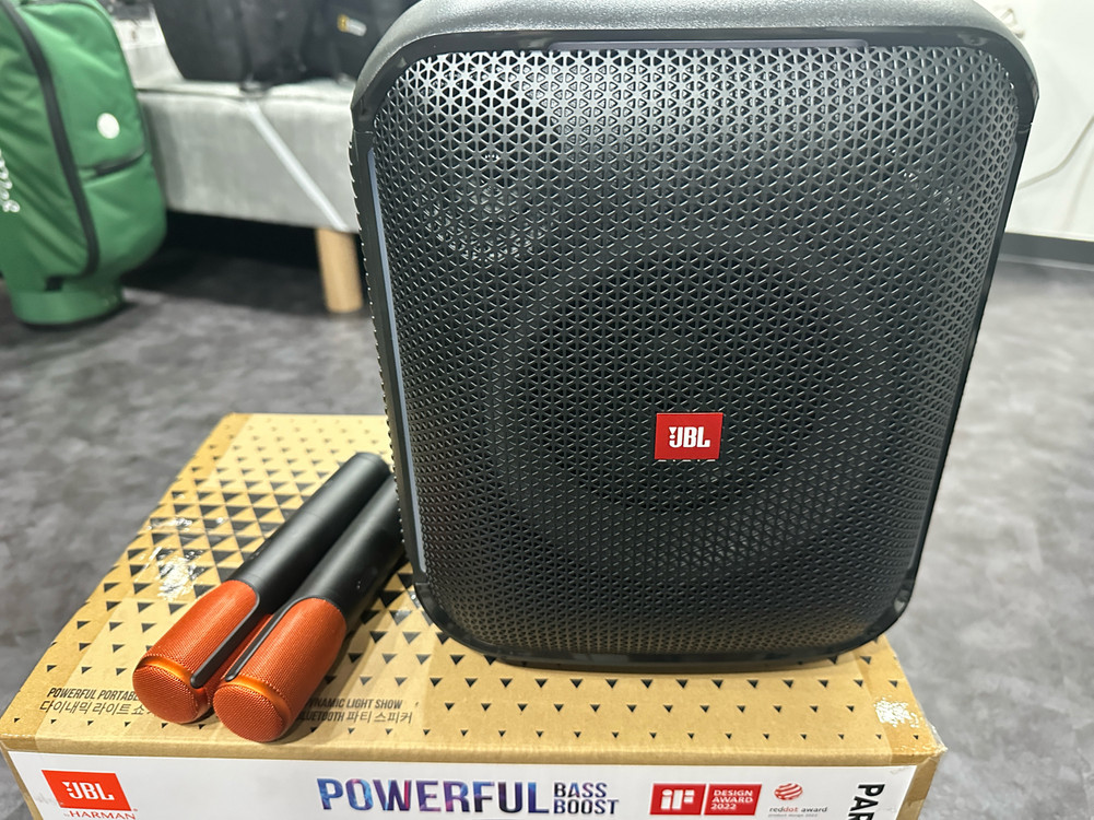 S급/풀박스] JBL 파티박스 앙코르 (무선마이크 2개 포함)판매합니다 이미지