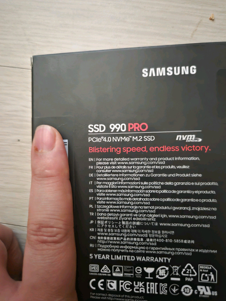 samsung Ssd 990pro NVMe M.2 SSD 4TB 이미지