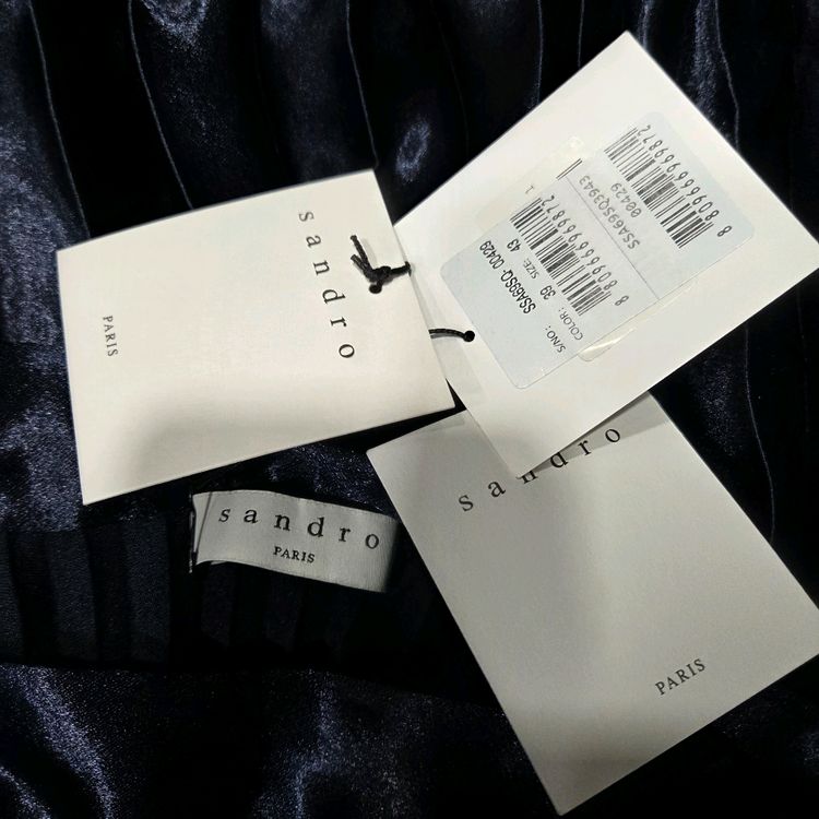 산드로 플리츠 롱 스커트 새 제품 이미지
