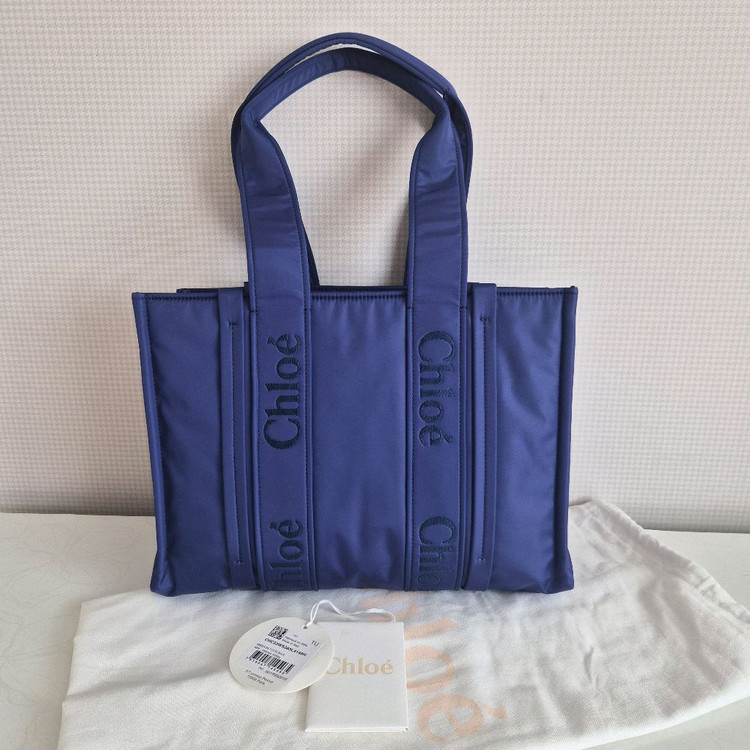Chloe 끌로에 클로에 나일론 우디백 토트백 숄더백 미디움 이미지