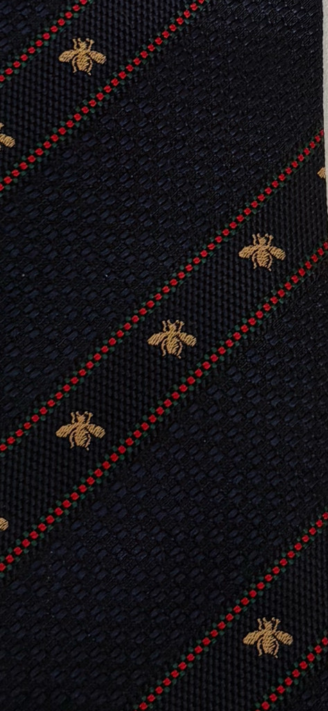 구찌 비 앤 웹 실크 자카드 넥타이 (Bee and Web silk jacquard tie) 이미지