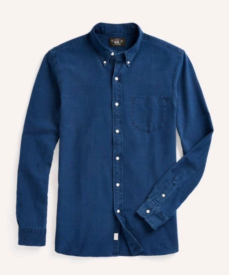 RRL 더블알엘 인디고 가먼트 트윌 워크셔츠 류준열 이동휘 가죽 뉴스보이 무스탕 폴로 랄프로렌 이미지