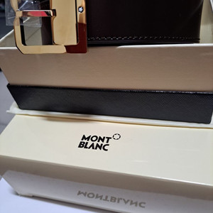 독일 명품 MONTBLANC 몽블랑 골드 리버서블 벨트 이미지
