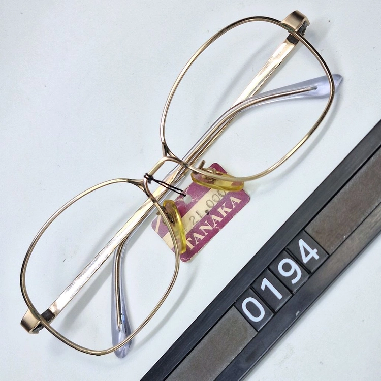 80s 일본 빈티지 데드스톡 미사용/골드 오벌 라운드 안경테 52mm 여성용 여자안경 레트로 클래식 아이웨어 y2k 이미지