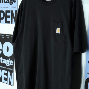 (L-2XL) 칼하트 반팔 티셔츠 USA 블랙 원포켓 이미지