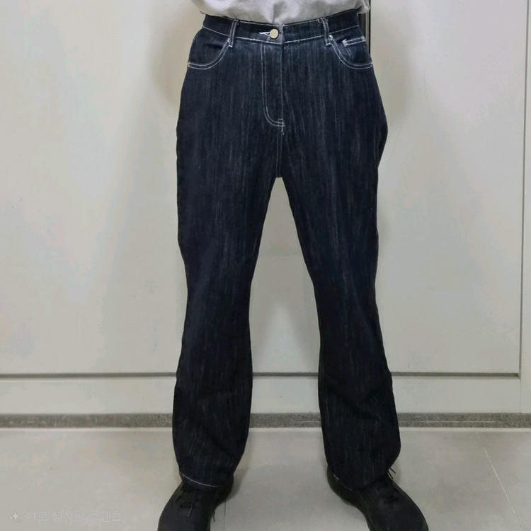 THEY의 NEW 논페이드 세미 와이드 밴딩 데님 팬츠(허리 29~31 추천), 175/82A 이미지