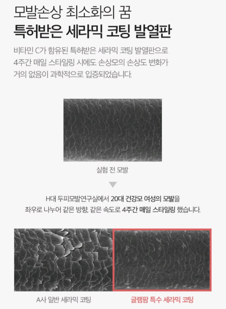 글램팜 헤어 고데기 GP201T 이미지