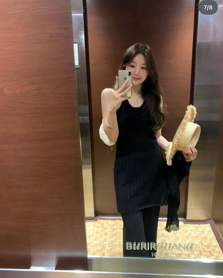 온드민 ondemin 블랙 니트 홀터넥 원피스 이미지