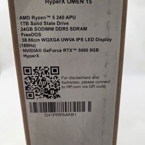 [미개봉]HP 15인치 게이밍노트북 오멘(라이젠5 240/5060/램24GB/1TB/QHD) 이미지