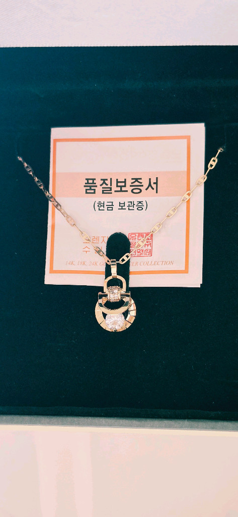 14k 옐로우골드 전체 금 목걸이 이미지